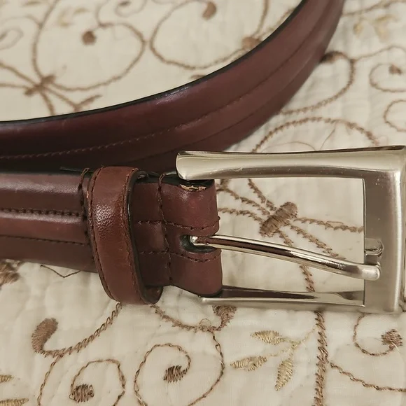 Genuine Leather Vintage Men's Brown Belt Size 36 - Picture 3 of 13